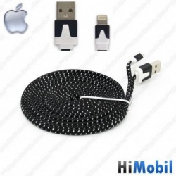 Lightning datový kabel USB Flat 2m black s konektorem iPhone 5, 5C, 5S, 6, 6 Plus, 6S, 6S Plus, SE, iPad Mini