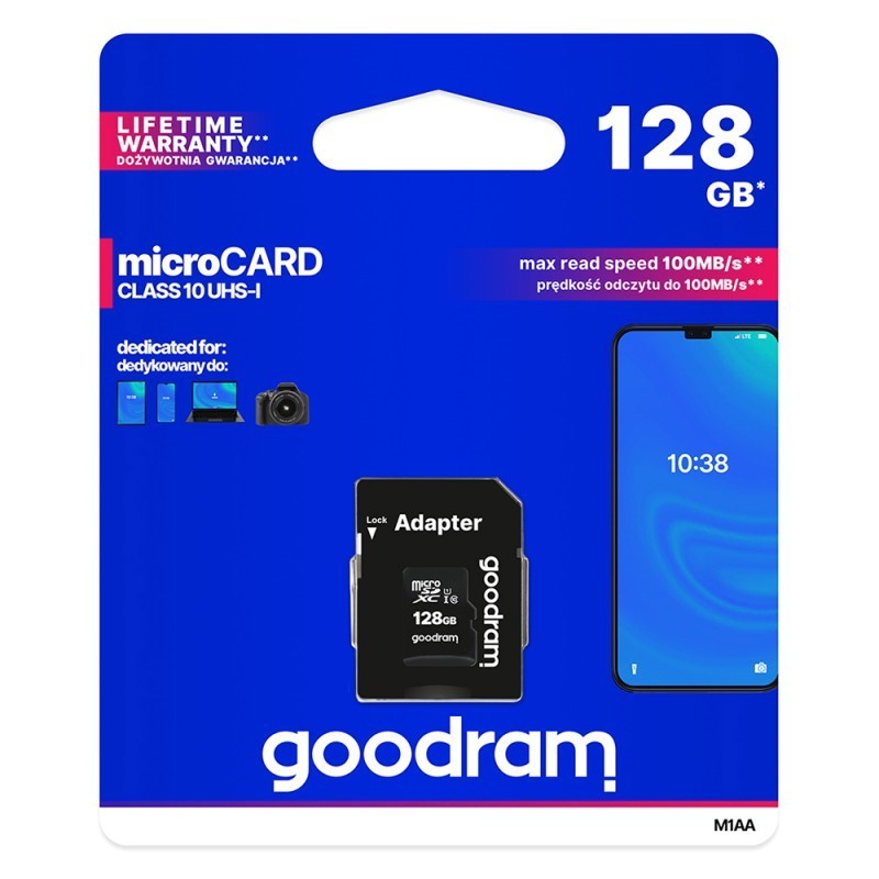 GOODRAM microSDXC 128GB + adaptér